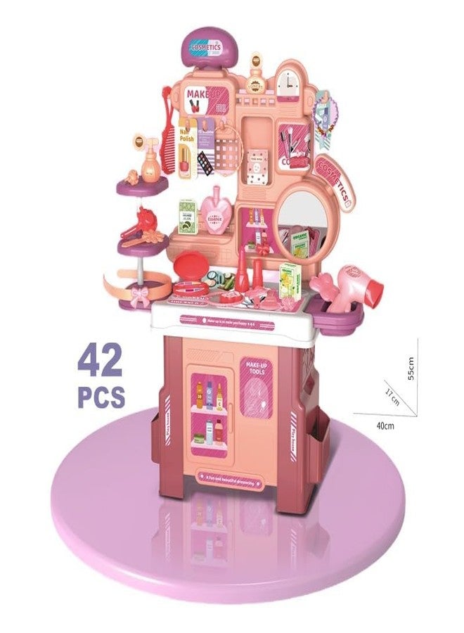 SKYBUCKET Pretend Makeup Vanity Table 42-Piece Fashion Beauty Salon Play setor Girls - Image 3